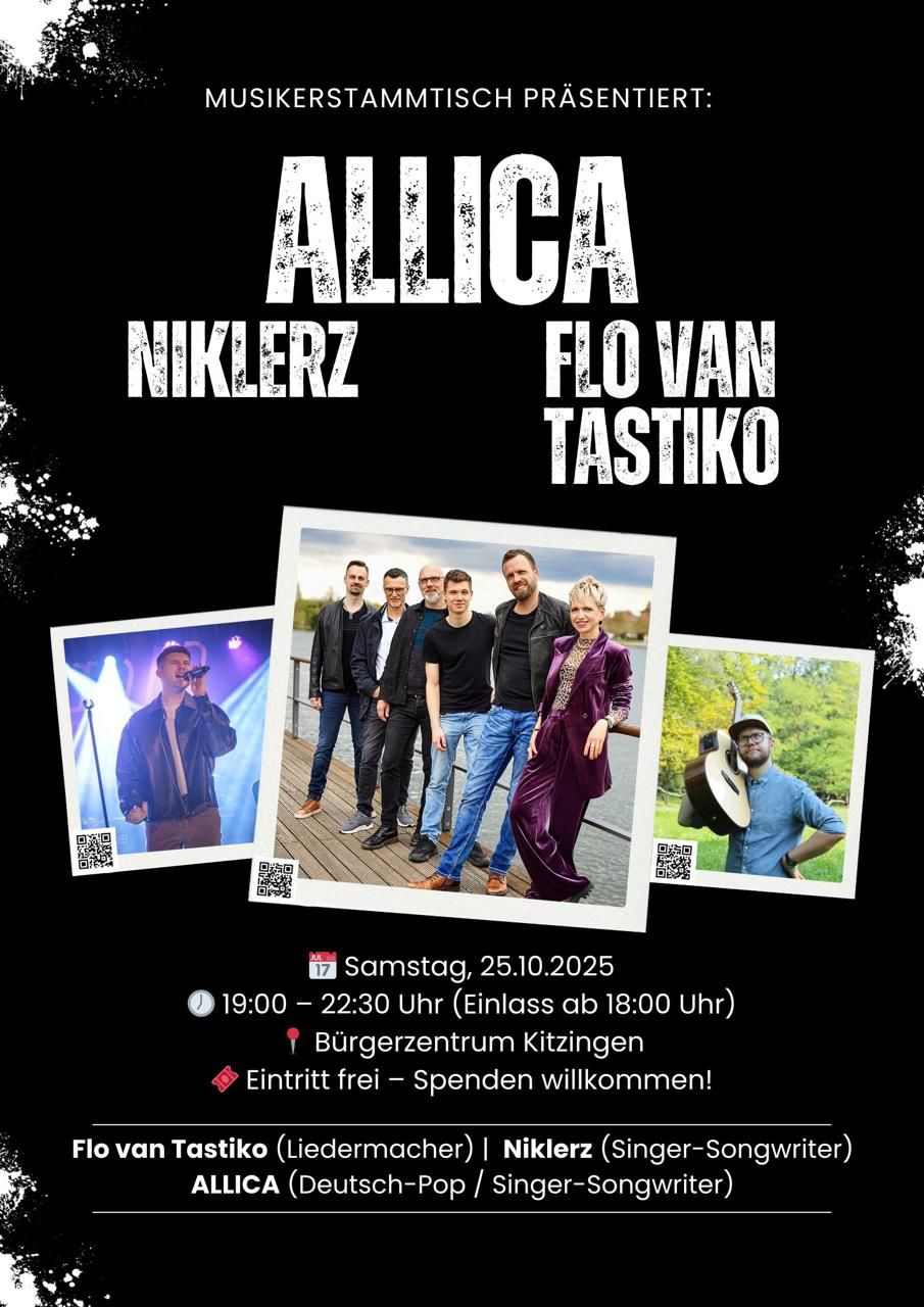 Konzertabend mit der Band ALLICA - Flo van Tastiko - Niklerz